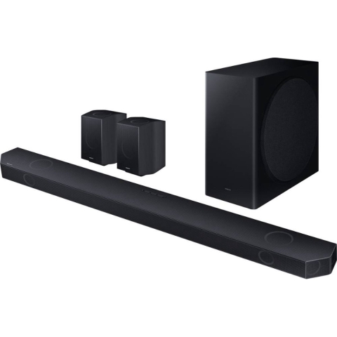 Samsung Q-Soundbar HW-Q935GD Surroundsysteem Zwart Dolby Atmos, Bluetooth, High-Resolution Audio, WiFi, Wandbevestiging, Spraakbesturing