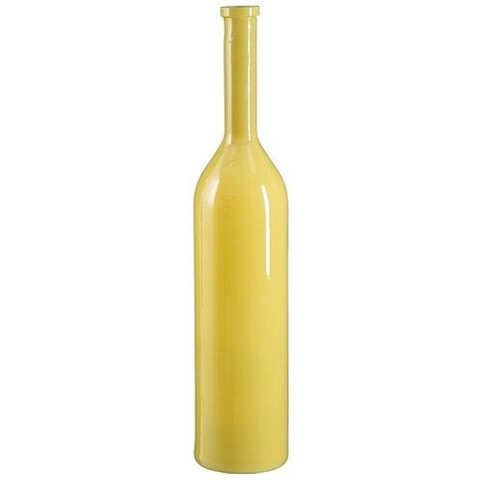 Mica Decorations Flesvaas groot - Rioja - Geel - gerecycled glas - 21 x 100 cm -