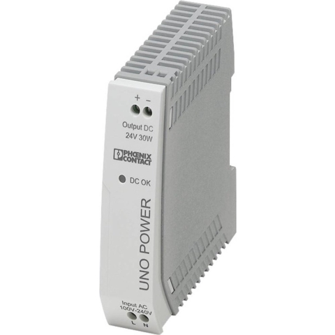 Phoenix Contact UNO-PS/1AC/24DC/30W DIN-rail netvoeding 24 V/DC 1.25 A 30 W Aantal uitgangen: 1 x Inhoud: 1 stuk(s)