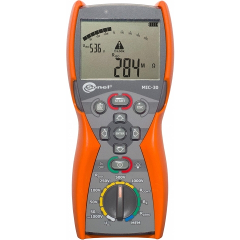 Sonel MIC-30 Isolatiemeter Kalibratie (ISO) 50 V, 100 V, 250 V, 500 V, 1000 V 100 GΩ