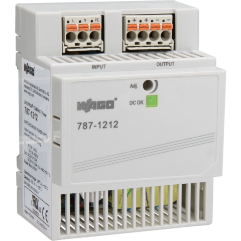 WAGO 787-1212 DIN-rail netvoeding 24 V 2.5 A 60 W Aantal uitgangen: 1 x Inhoud: 1 stuk(s)