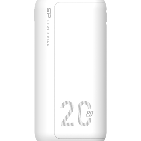 SiliconPower 20.000mAh Powerbank met snelladen ondersteuning - 2 x USB en 1 x USB-C - Wit