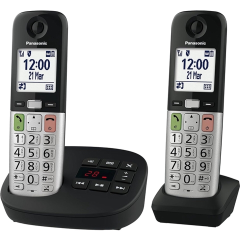 Panasonic KX-TGU430EXB DECT Telefoon met Groot Display/Toetsen - Duo Set