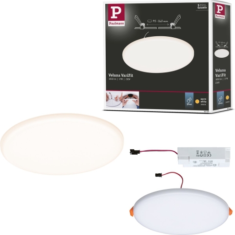 Paulmann 92389 EB Panel Veluna VariFit LED-inbouwlamp LED 17 W Satijn