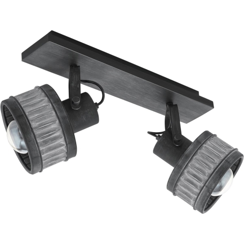 EGLO Turrock Wandlamp|Plafondlamp - E27 - 47,5 cm - Grijs