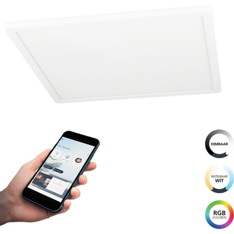 EGLO connect.z Rovito-Z Smart Plafondlamp - 42 cm - Wit - RGB