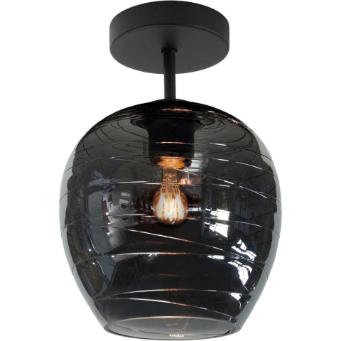 Highlight Plafondlamp Fantasy Apple 1 lichts Ø 21 cm rook glas