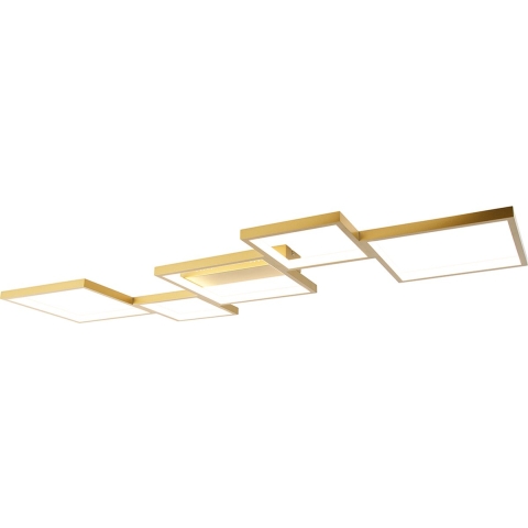 QAZQA Plafondlamp goud incl. LED 3 staps dimbaar 5-lichts - Lejo
