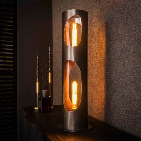 Fraaai Sherrie vloerlamp Ø20 cm - zwart nikkel