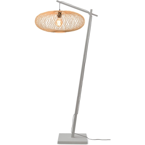 GOOD&MOJO Vloerlamp Cango - Bamboe Wit|Naturel - 36x60x176cm