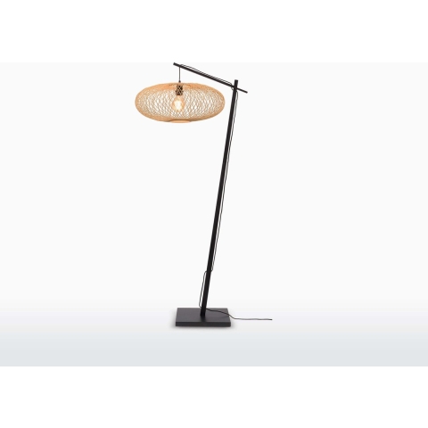 GOOD&MOJO Vloerlamp Cango - Bamboe Zwart|Naturel - 80x60x176cm