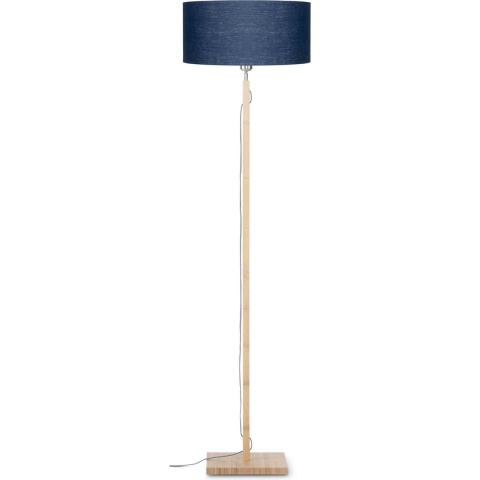 GOOD&MOJO Vloerlamp Fuji - Blauw|Bamboe - Ø47cm