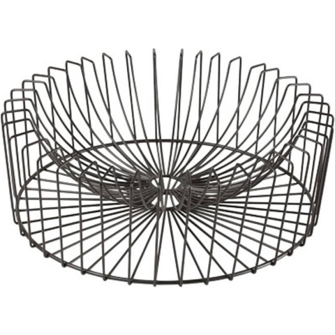 Cosy & Trendy Fruitmand-fruitschaal - metaal - zwart - 33 x 12 cm