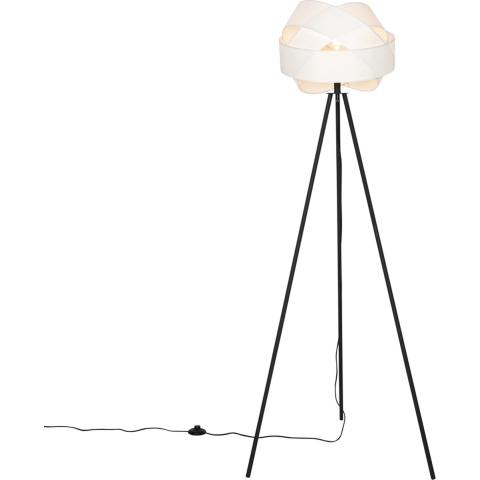 QAZQA Moderne vloerlamp wit - Cloth