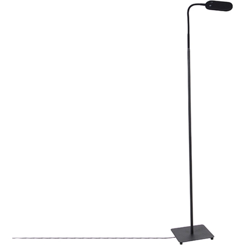 QAZQA Vloerlamp zwart incl. LED 5-staps dimbaar in kelvin - Botot
