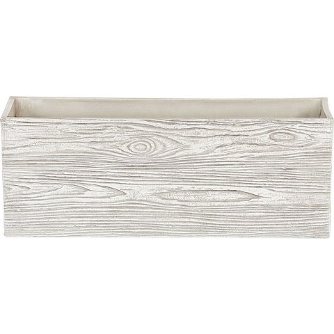Beliani - PAOS - Plantenbak - Wit - 42 cm - Klei-vezelmengsel