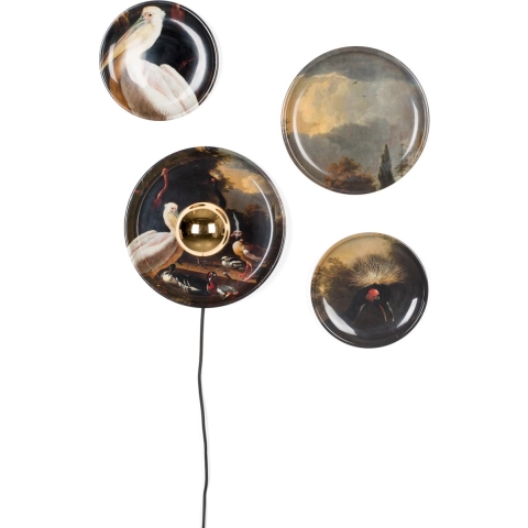 Bold Monkey No Food Here wandlamp (set van 4) birds - Multi colour