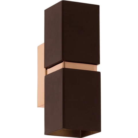 EGLO Passa - Wandlamp - 2 Lichts - Bruin, Koper
