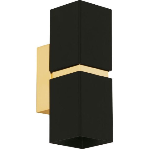 EGLO Passa - Wandlamp - 2 Lichts - Zwart, Goud