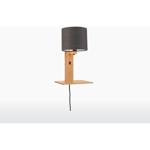 GOOD&MOJO Wandlamp Andes - Bamboe|Donkergrijs - 19x24x36cm