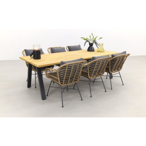 Garden Impressions Margiet naturel|Ambassador 240x100 cm. tuinset