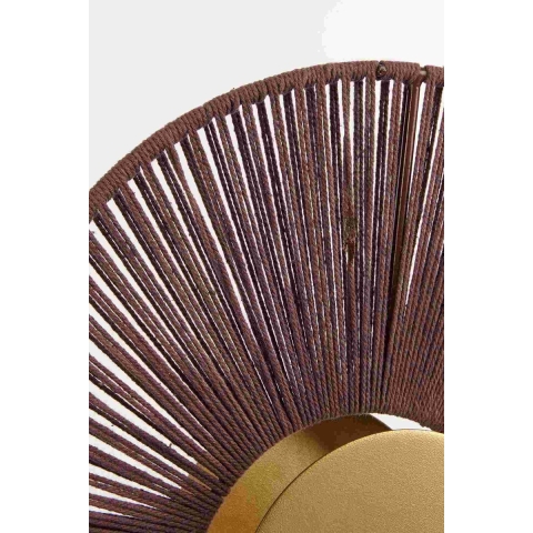 Mica Decorations Wandlamp Helge - 26x12x39 cm - Jute - Bruin