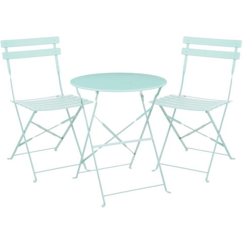 Mica Decorations Laurence Bistro Set - Set of 3 - Metaal - Lichtgroen