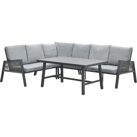 Garden Impressions Brendon lounge dining set 4-delig L - mint grijs
