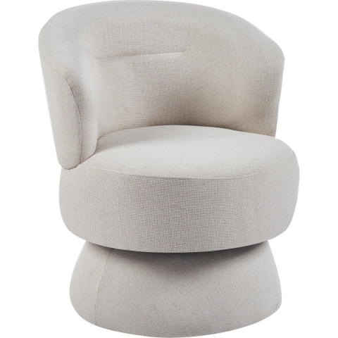 Giga Meubel - Draaifauteuil Beige Stof - Zithoogte 45cm - Moïse