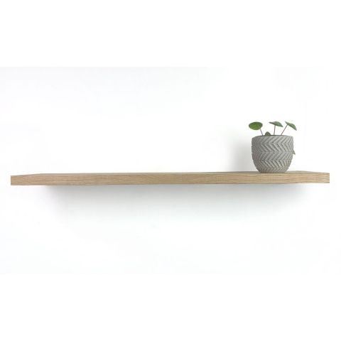 Woodbrothers Rustiek eiken zwevende wandplank 25mm mas. recht 150x19cm