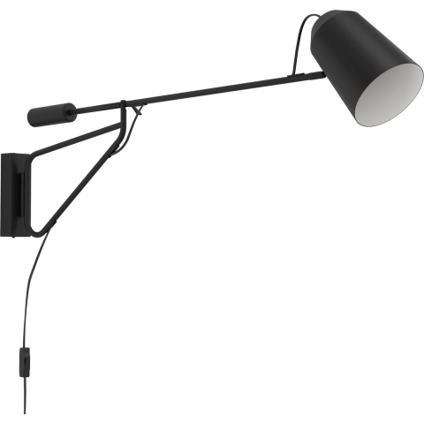 EGLO Loreto 1 Wandlamp - E27 - 35 cm - Zwart|Wit