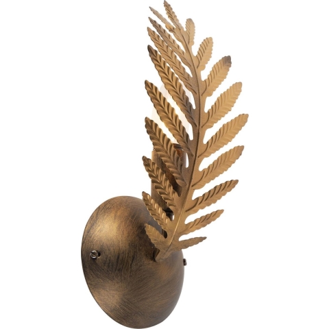 Ylumen Wandlamp Palm 1 blad H 32 cm goud bruin