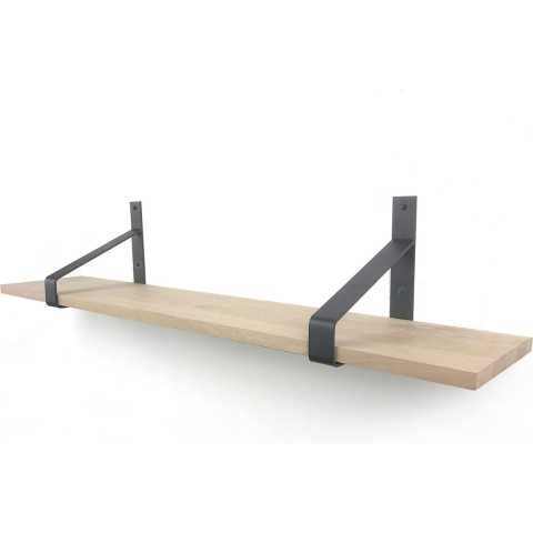 Woodbrothers Eiken 18mm wandplank recht 80x30cm + dragers