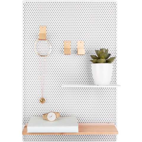 present time - Memo bord Perky Mesh - Wit - 52x34,5x10,5cm