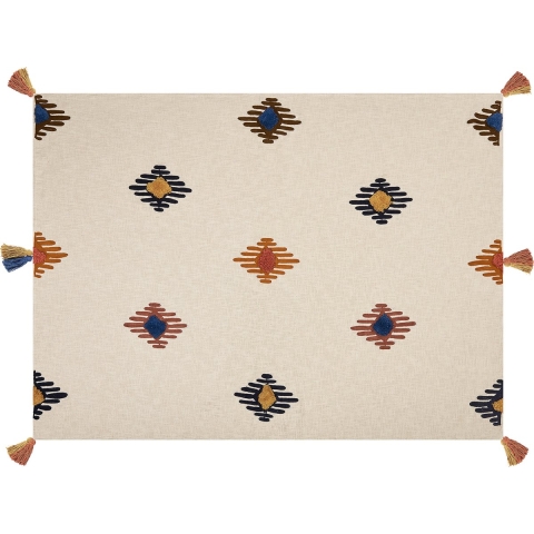 Beliani - MUNGER - Plaid - Multicolor - 130 x 180 cm - Katoen
