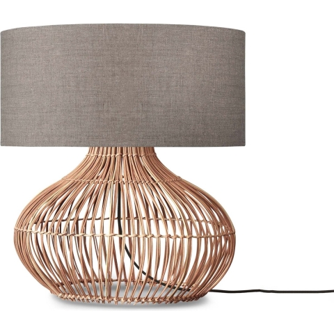 GOOD&MOJO Tafellamp Kalahari - Taupe|Rotan - Ø47cm