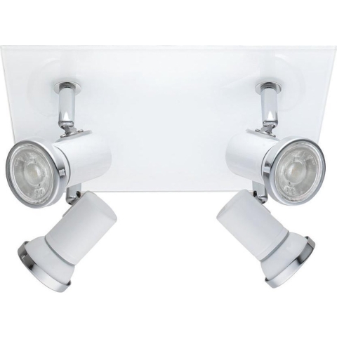 EGLO Batholino Tamara 1 - Spot - 4 Lichts - Wit, Chroom