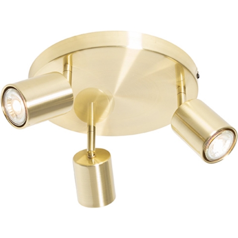 QAZQA Moderne plafondlamp messing verstelbaar rond 3-lichts - Java