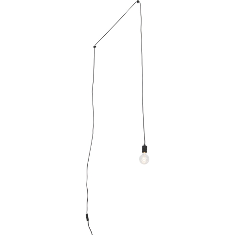 QAZQA Design hanglamp zwart met stekker - Cavalux