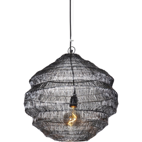 QAZQA Oosterse hanglamp zwart 45 cm x 40 cm - Vadi