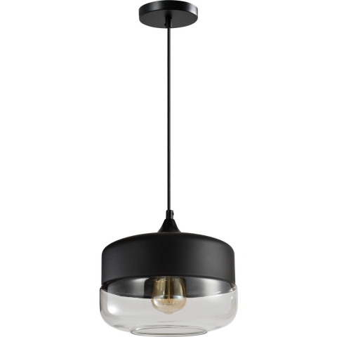 QUVIO Hanglamp glas zwart - QUV5101L-BLACK