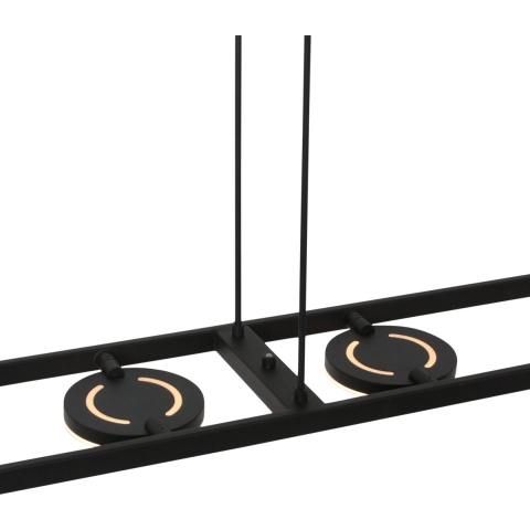 Steinhauer Hanglamp Soleil 4 lichts L 120 cm zwart