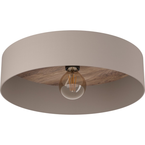 EGLO Duaia Plafondlamp - E27 - Ø 42 cm - Taupe - Hout|Staal