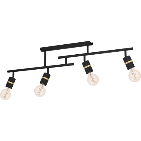 EGLO Lurone Plafondlamp - E27 - 100 cm - Zwart|Koper