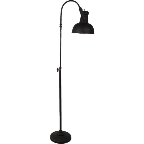 Clayre & Eef Vloerlamp 59x27x189 cm Zwart Ijzer Staande Lamp