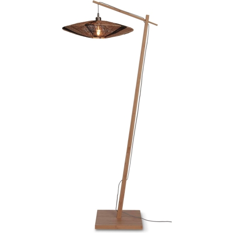 GOOD&MOJO Vloerlamp Iguazu - Bamboe|Jute Naturel|Zwart - 78x55x176cm
