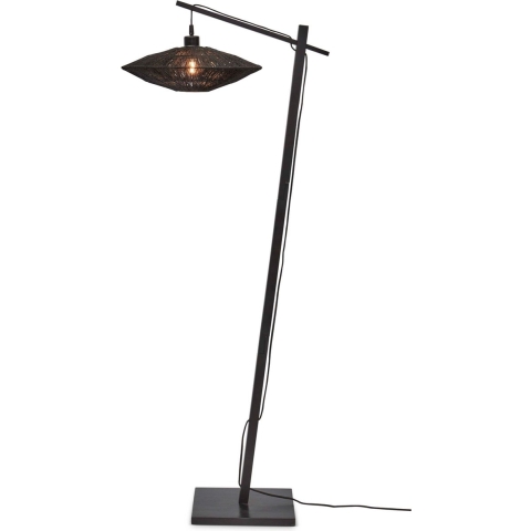 GOOD&MOJO Vloerlamp Iguazu - Bamboe|Jute Zwart - 62x40x150cm