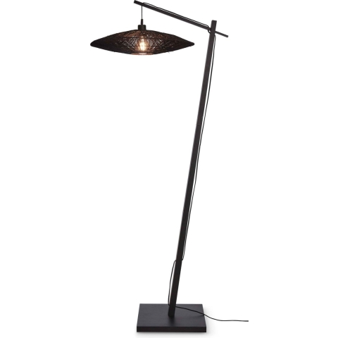 GOOD&MOJO Vloerlamp Iguazu - Bamboe|Jute Zwart - 78x55x176cm