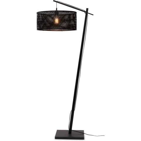 GOOD&MOJO Vloerlamp Java - Bamboe Zwart - 75x50x176cm