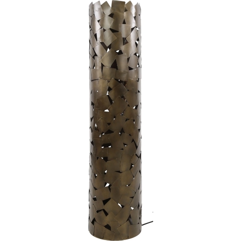 Giga Meubel - Vloerlamp Cilinder - Metaal Brons - 30x30x135cm